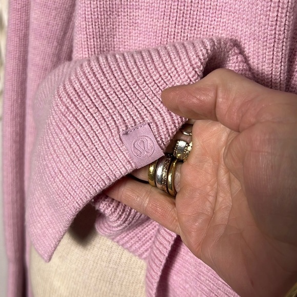 Lululemon. Pink Merino Wool Ribbed Crewneck Sweater - Picture 2 of 14